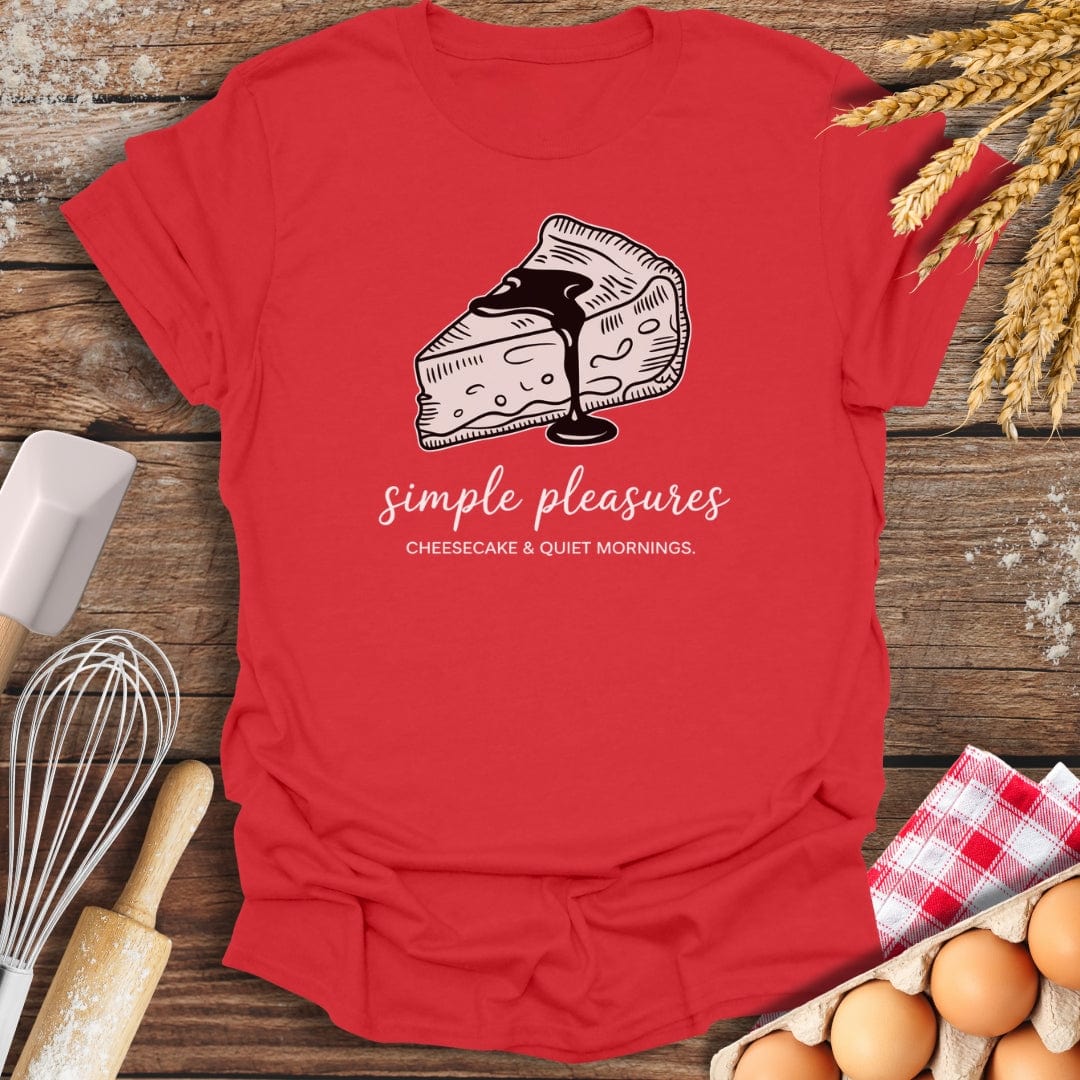 Simple Cheesecake T-Shirt Red / S Baking Threads