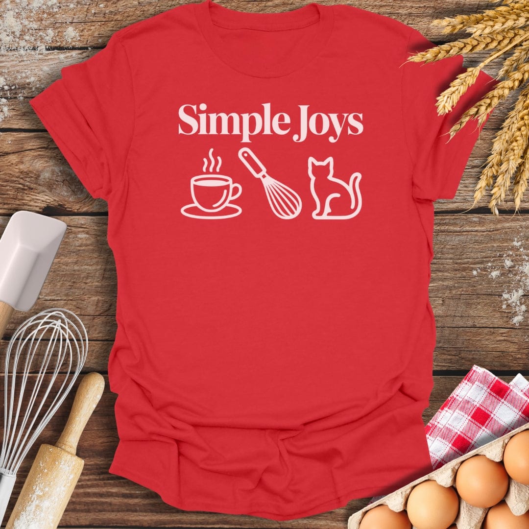 Simple Joys Cat T-Shirt Red / S Baking Threads