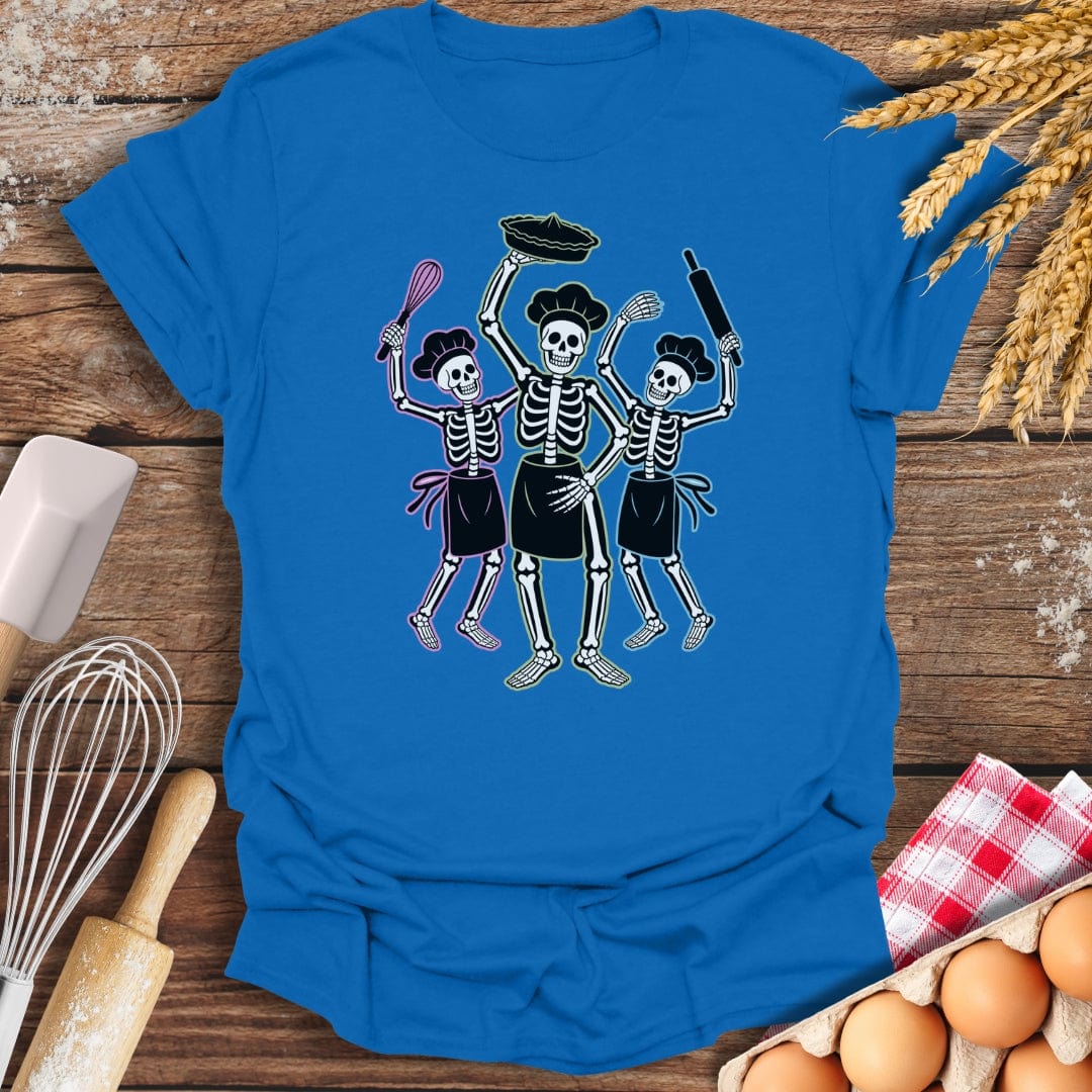Skeleton Bakers Party T-Shirt Royal / S Baking Threads