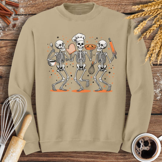 Skeletons Baking Sweatshirt Sand / S Baking Threads