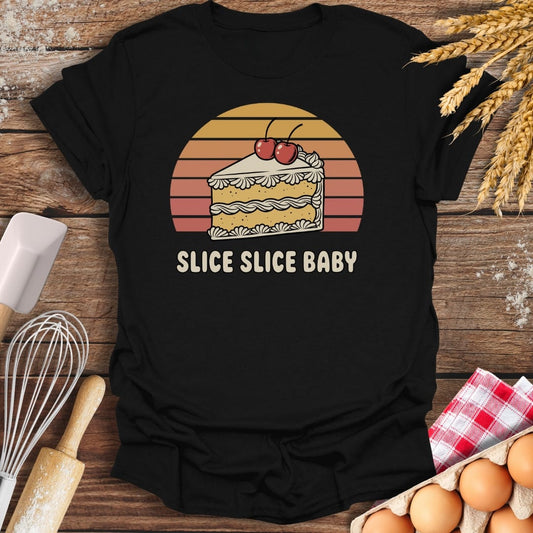 Slice Slice Baby T-Shirt Black / S Baking Threads