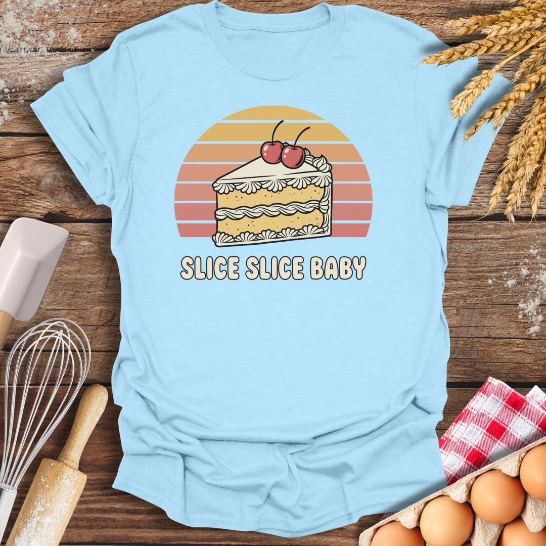 Slice Slice Baby T-Shirt Light Blue / S Baking Threads