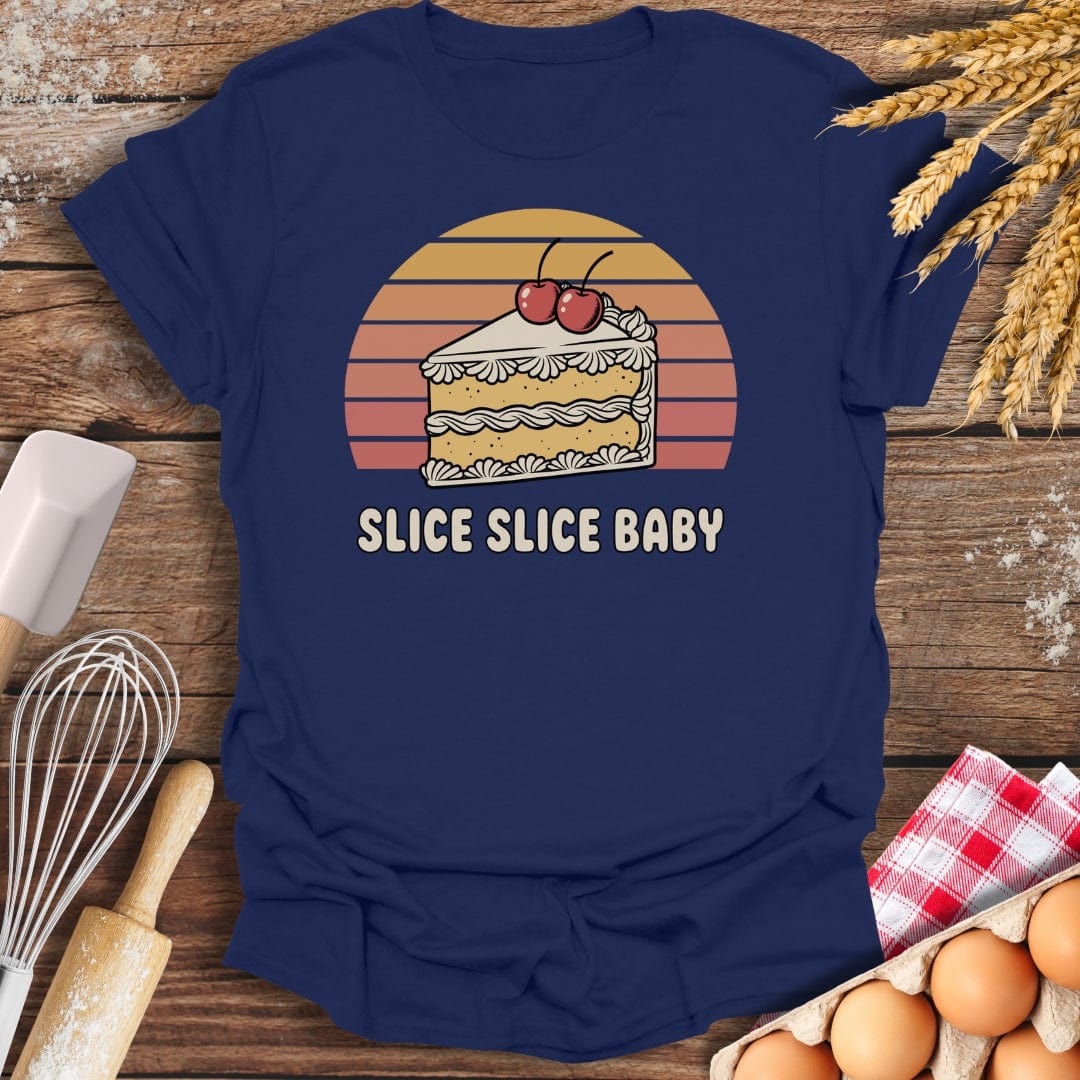 Slice Slice Baby T-Shirt Navy / S Baking Threads