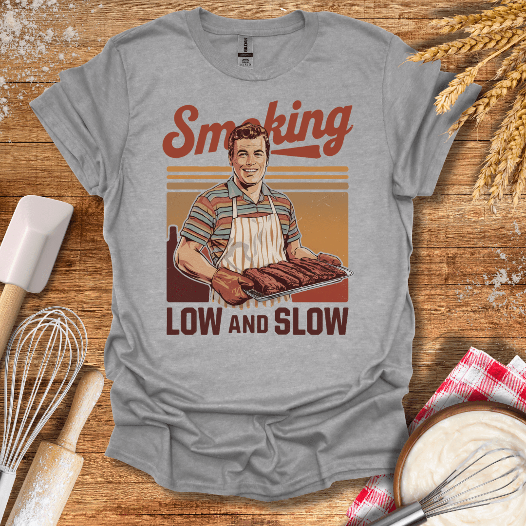 Smoking Low And Slow T-Shirt Sport Grey / S Baking Threads