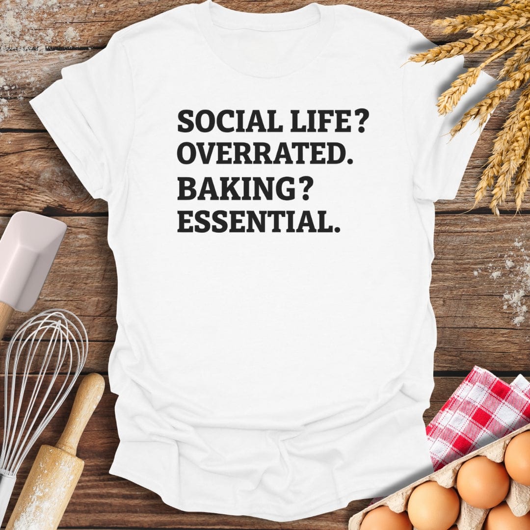 Social Life? T-Shirt White / S Baking Threads