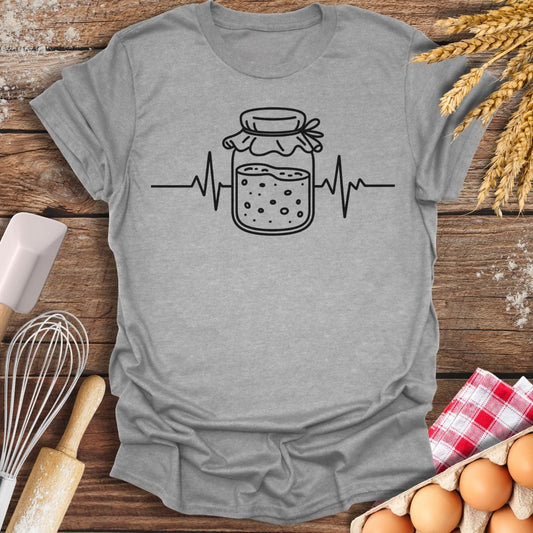 Sourdough Starter EKG T-Shirt Sport Grey / S Baking Threads