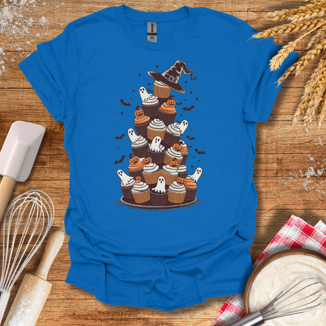 Spooky Cupcake Tower T-Shirt Royal / S Baking Threads