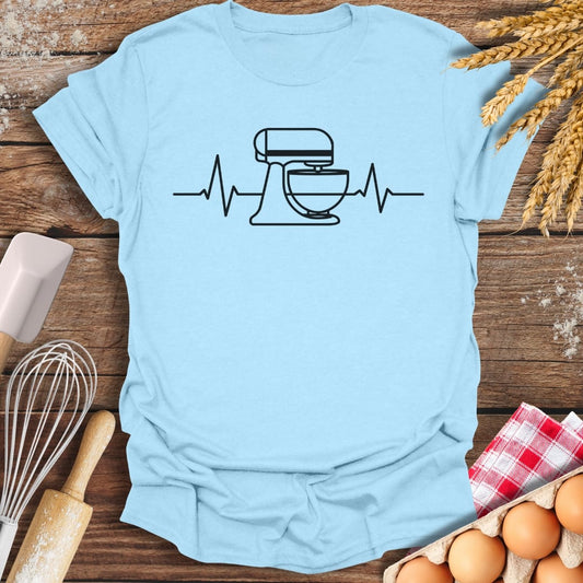 Stand Mixer EKG T-Shirt Light Blue / S Baking Threads