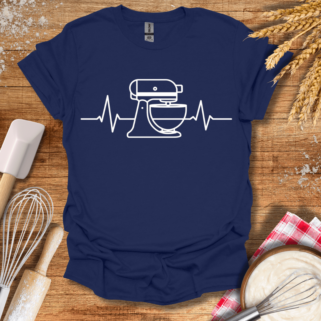 Stand Mixer EKG T-Shirt Navy / S Baking Threads