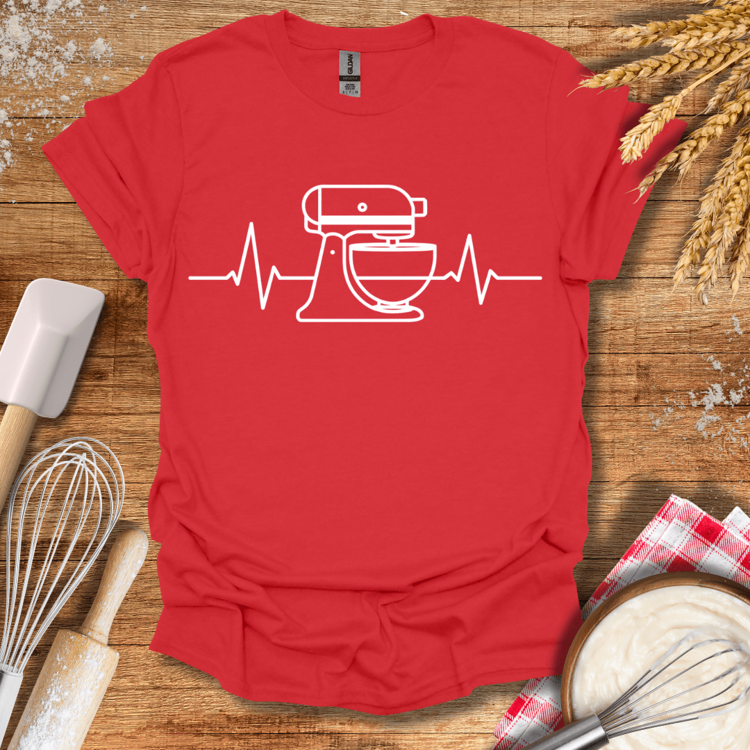 Stand Mixer EKG T-Shirt Red / S Baking Threads