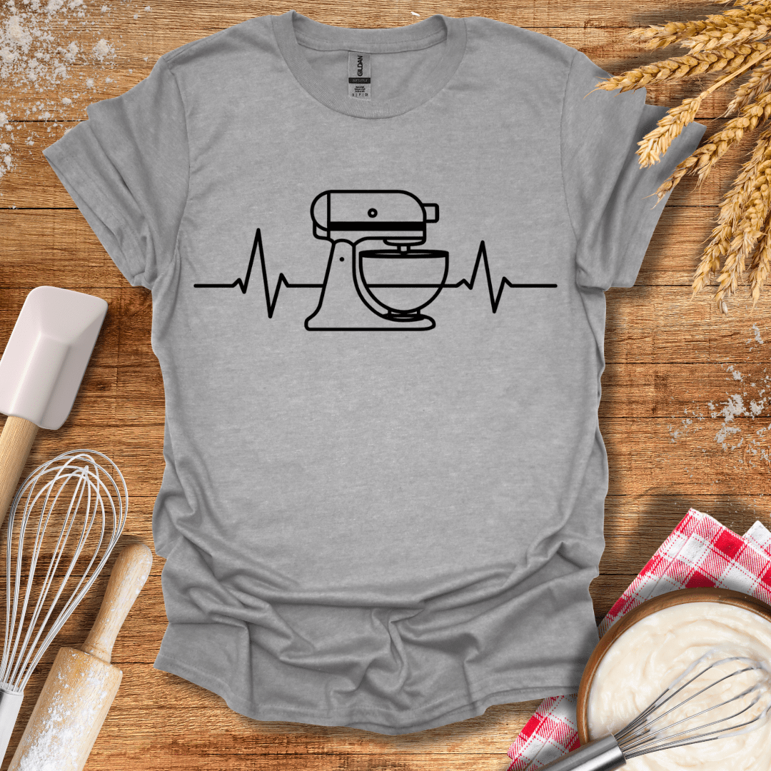 Stand Mixer EKG T-Shirt Sport Grey / S Baking Threads