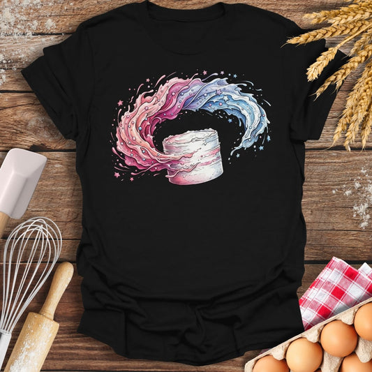 Stardust Cake Swirl T-Shirt Black / S Baking Threads