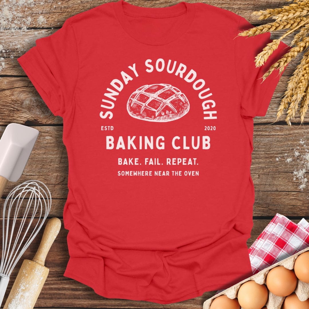 Sunday Sourdough T-Shirt Red / S Baking Threads