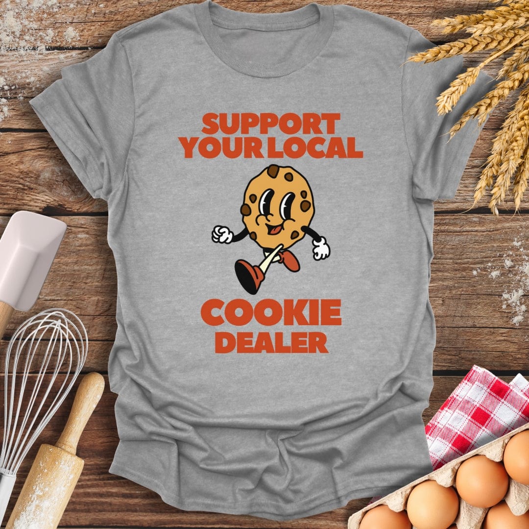 Support Your Local Cookie Dealer T-Shirt Sport Grey / S Baking Threads