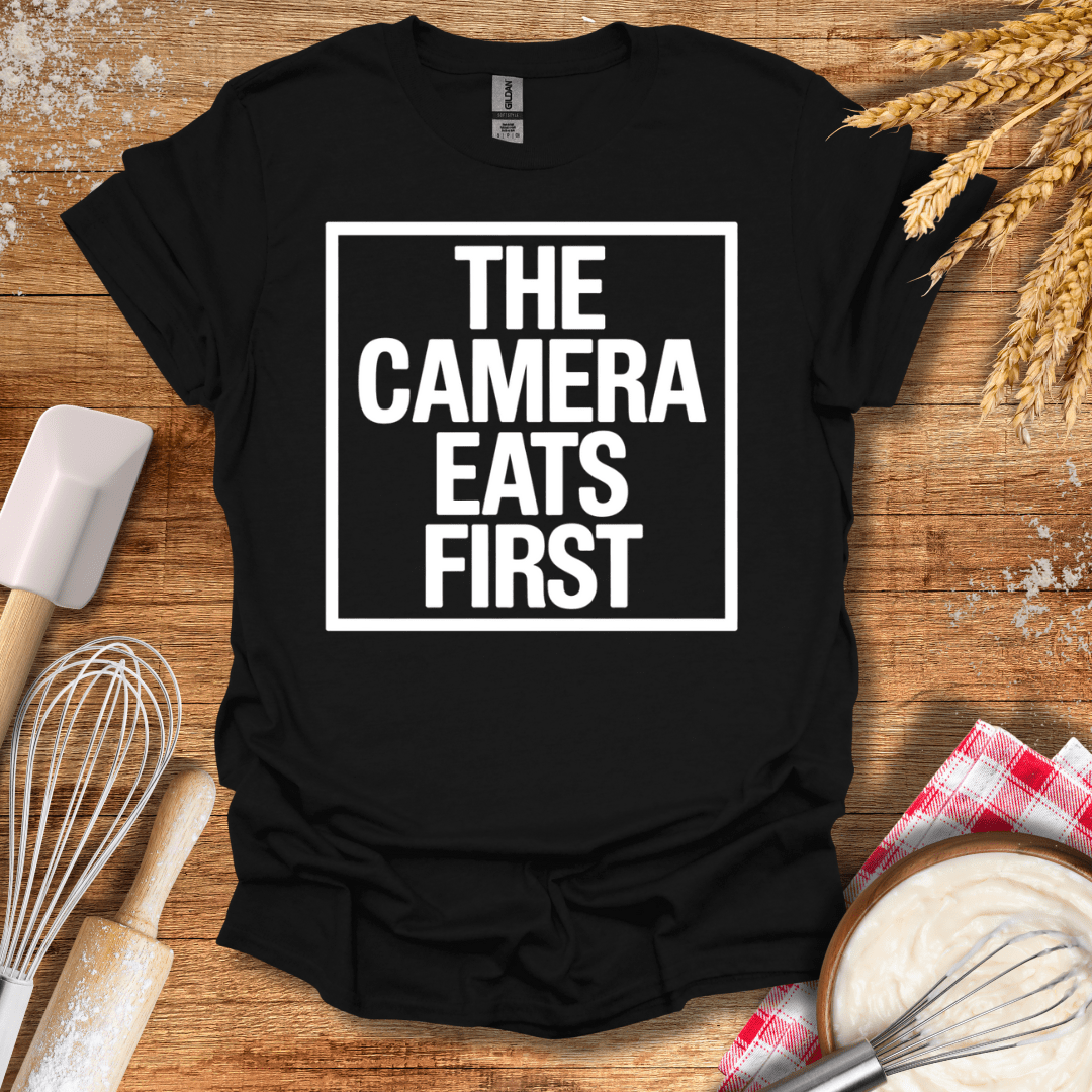 The Camera Eats First T-Shirt Black / S Baking Threads