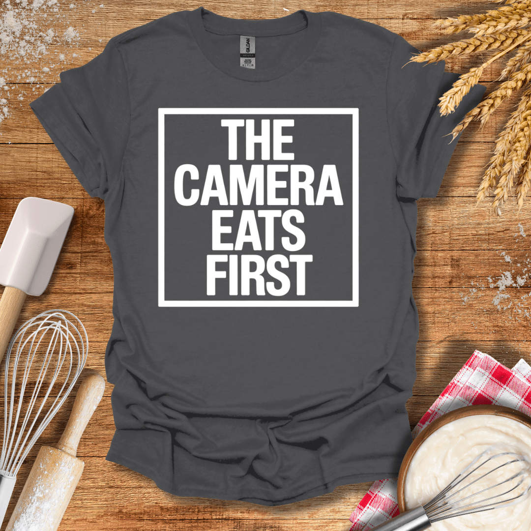 The Camera Eats First T-Shirt Charcoal / S Baking Threads