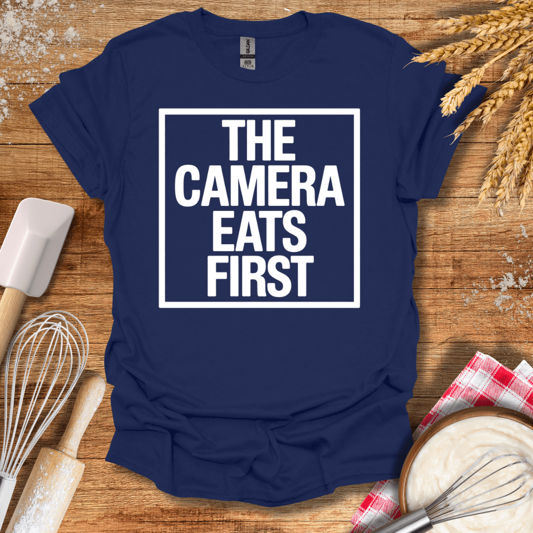 The Camera Eats First T-Shirt Navy / S Baking Threads