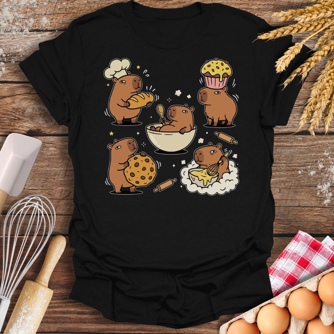 The Capy-Bakers T-Shirt Black / S Baking Threads