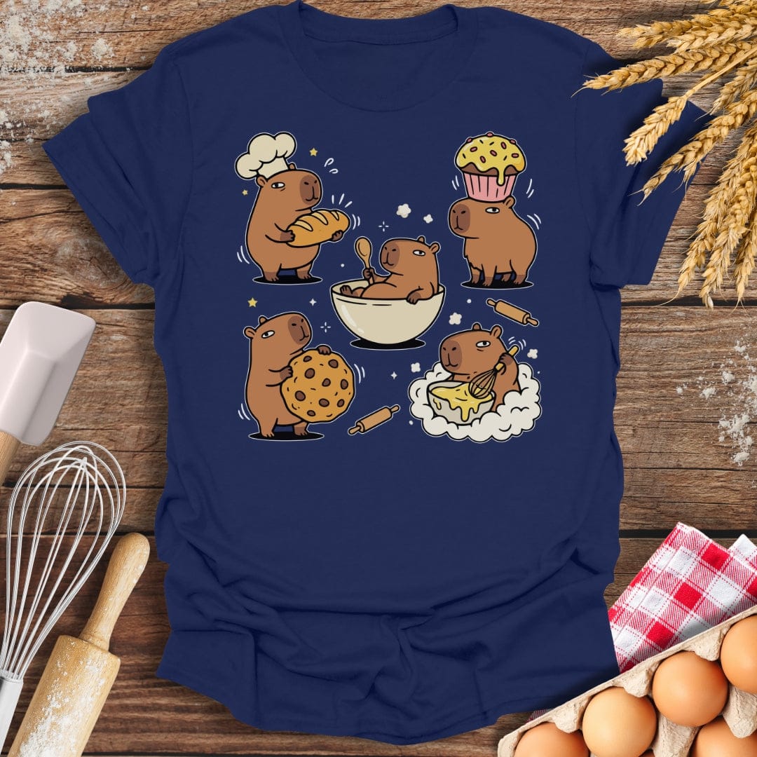 The Capy-Bakers T-Shirt Navy / S Baking Threads