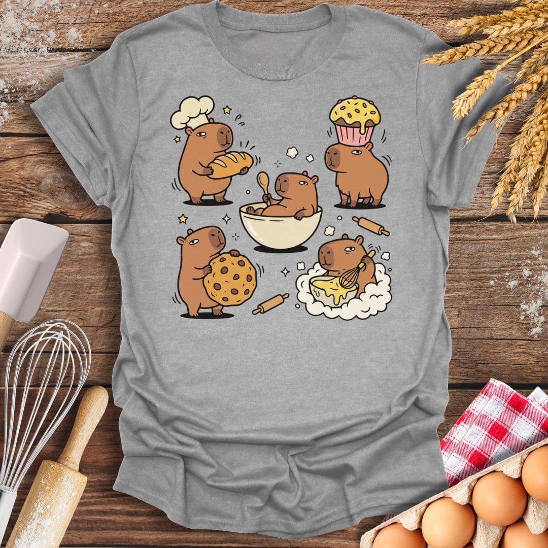 The Capy-Bakers T-Shirt Sport Grey / S Baking Threads