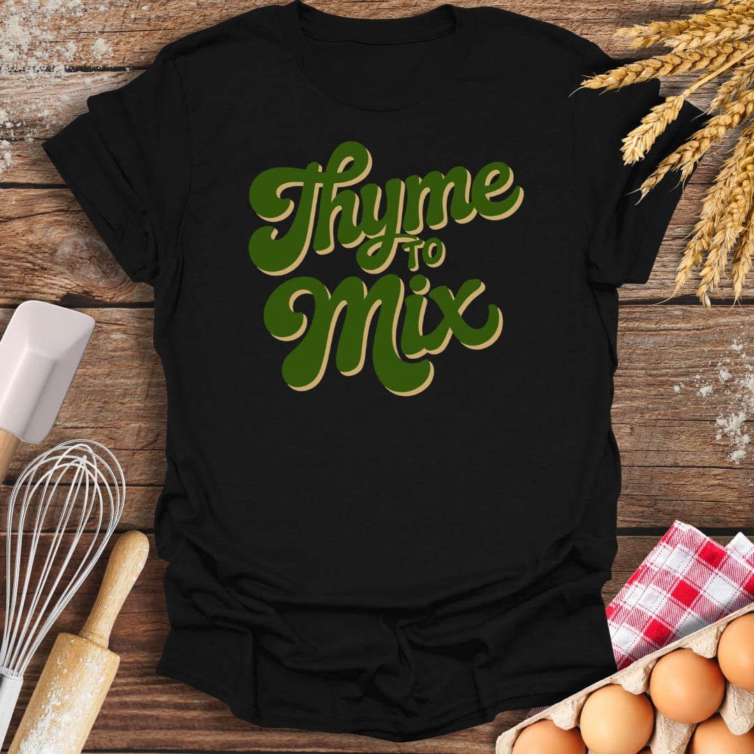 Thyme To Mix T-Shirt Black / S Baking Threads