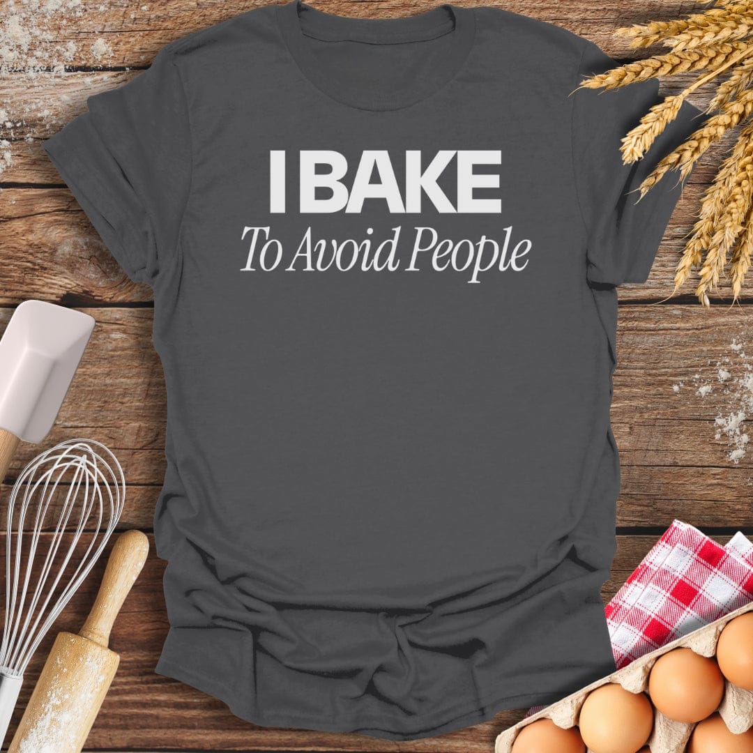 To Avoid People T-Shirt Charcoal / S Baking Threads