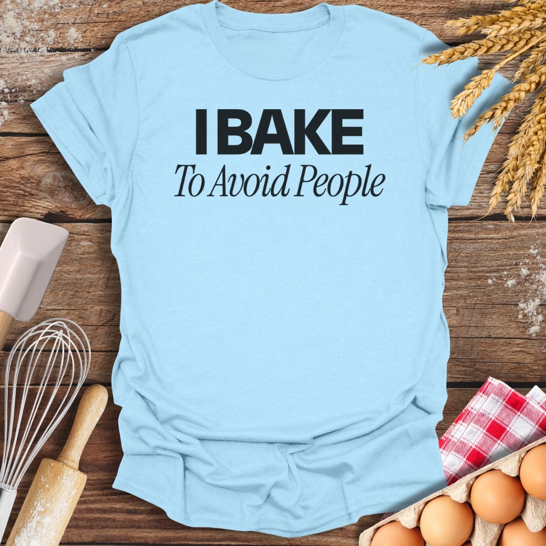 To Avoid People T-Shirt Light Blue / S Baking Threads