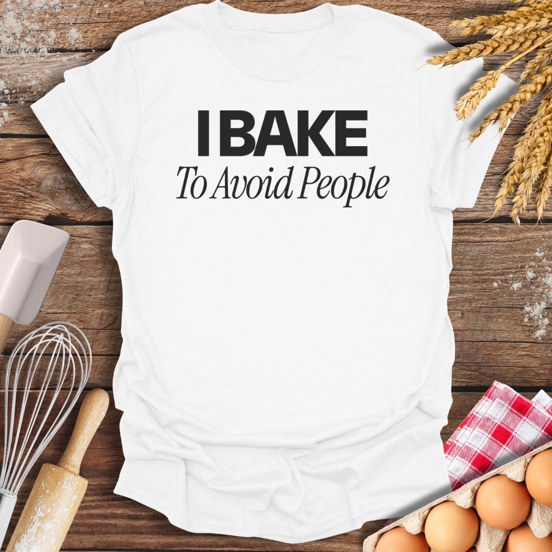 To Avoid People T-Shirt White / S Baking Threads
