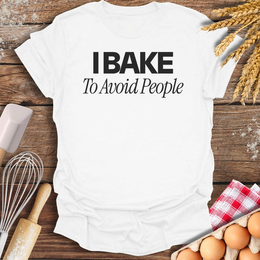 To Avoid People T-Shirt White / S Baking Threads