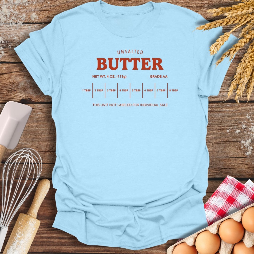 Unsalted Butter T-Shirt Light Blue / S Baking Threads