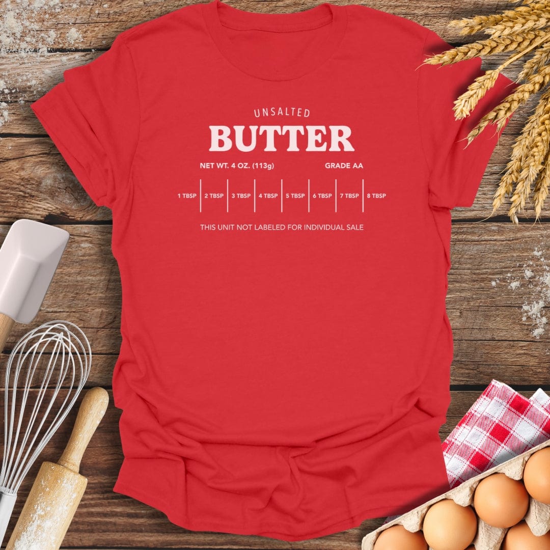 Unsalted Butter T-Shirt Red / S Baking Threads