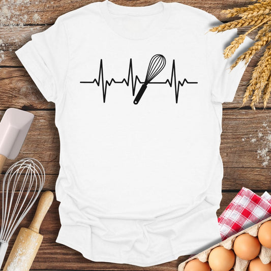 Whisk EKG T-Shirt White / S Baking Threads