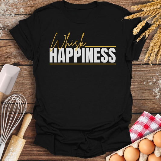 Whisk Happiness T-Shirt Black / S Baking Threads