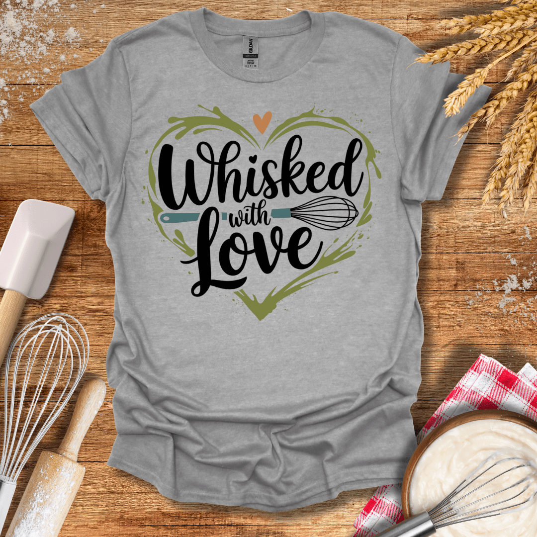 Whisked With Love T-Shirt Sport Grey / S Baking Threads