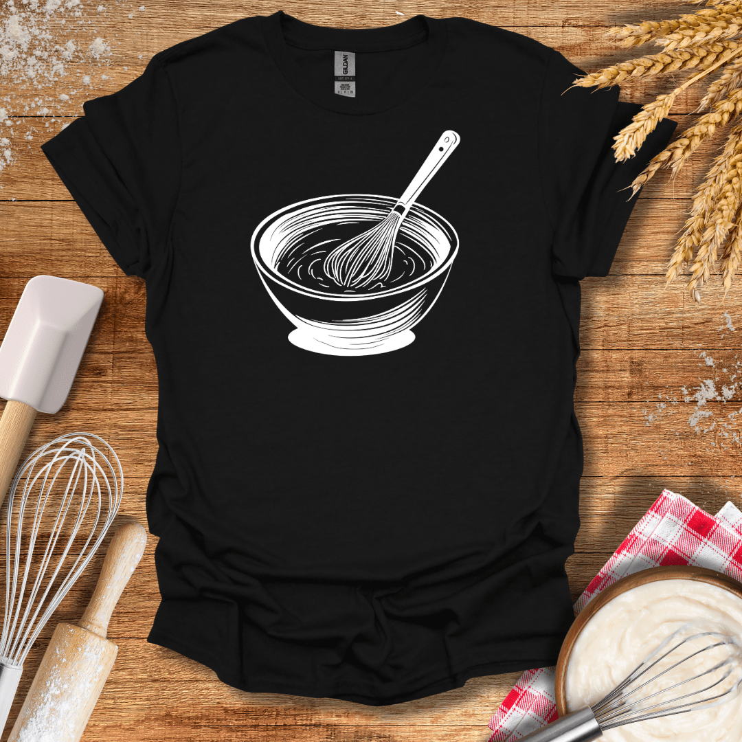 Whisking Bowl T-Shirt Black / S Baking Threads