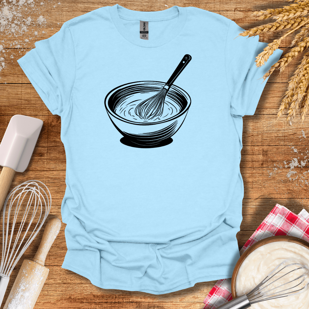 Whisking Bowl T-Shirt Light Blue / S Baking Threads