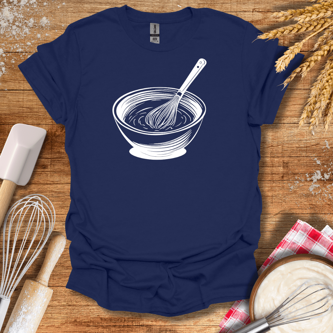 Whisking Bowl T-Shirt Navy / S Baking Threads