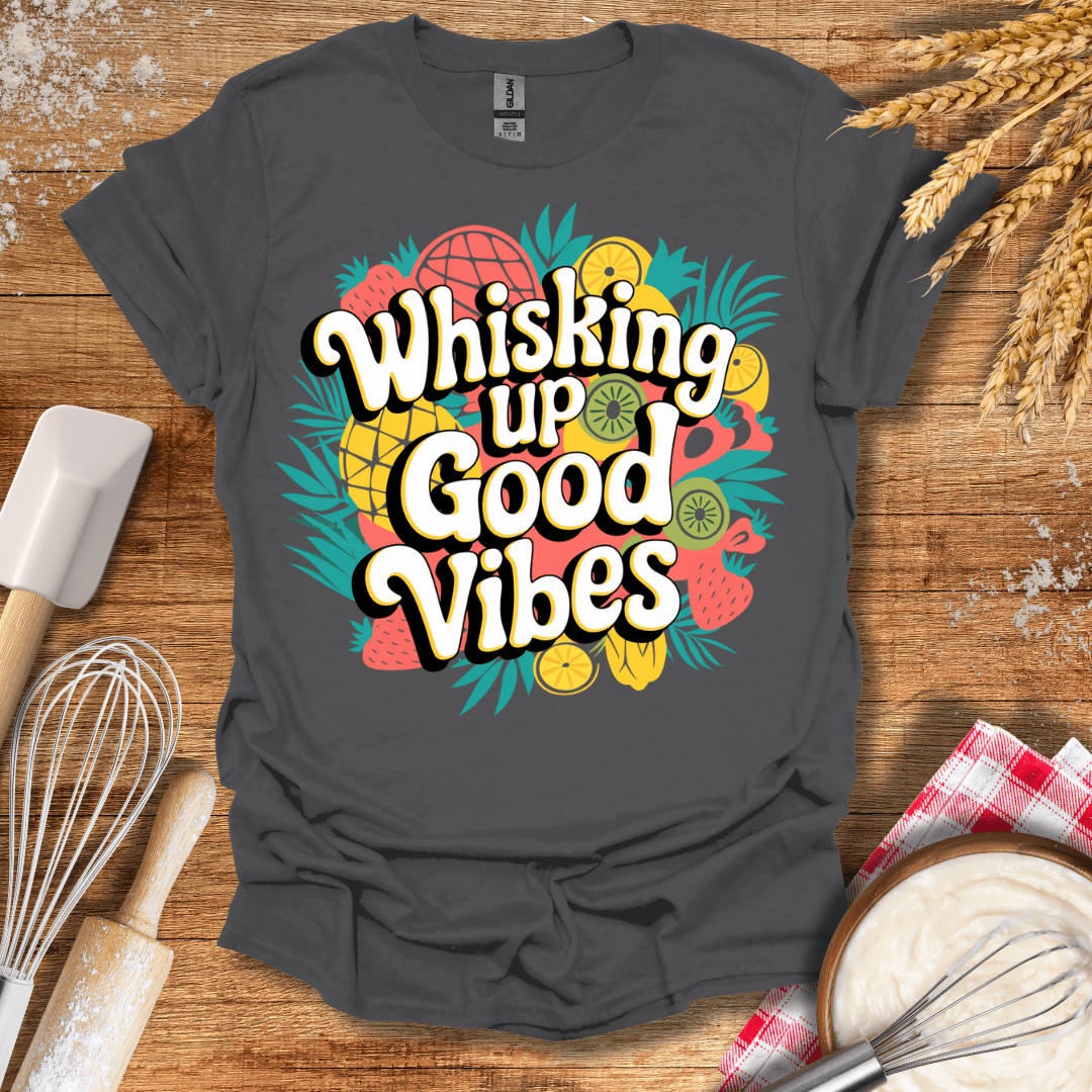 Whisking Up Good Vibes T-Shirt Charcoal / S Baking Threads