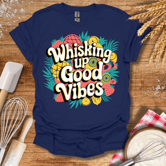 Whisking Up Good Vibes T-Shirt Navy / S Baking Threads