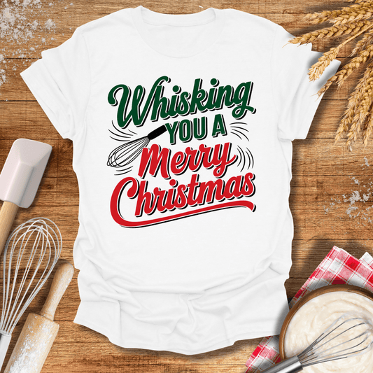 Whisking You A Merry Christmas T-Shirt White / S Baking Threads