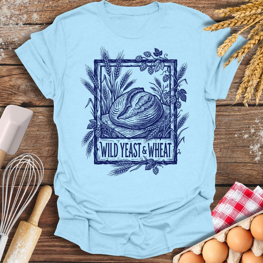 Wild Yeast & Wheat T-Shirt Light Blue / S Baking Threads