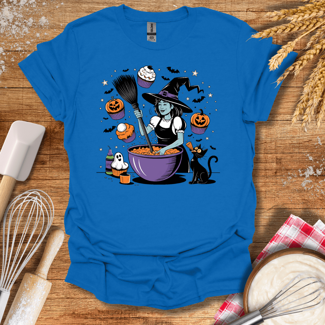 Witch Conjuring Cupcakes T-Shirt Royal / S Baking Threads