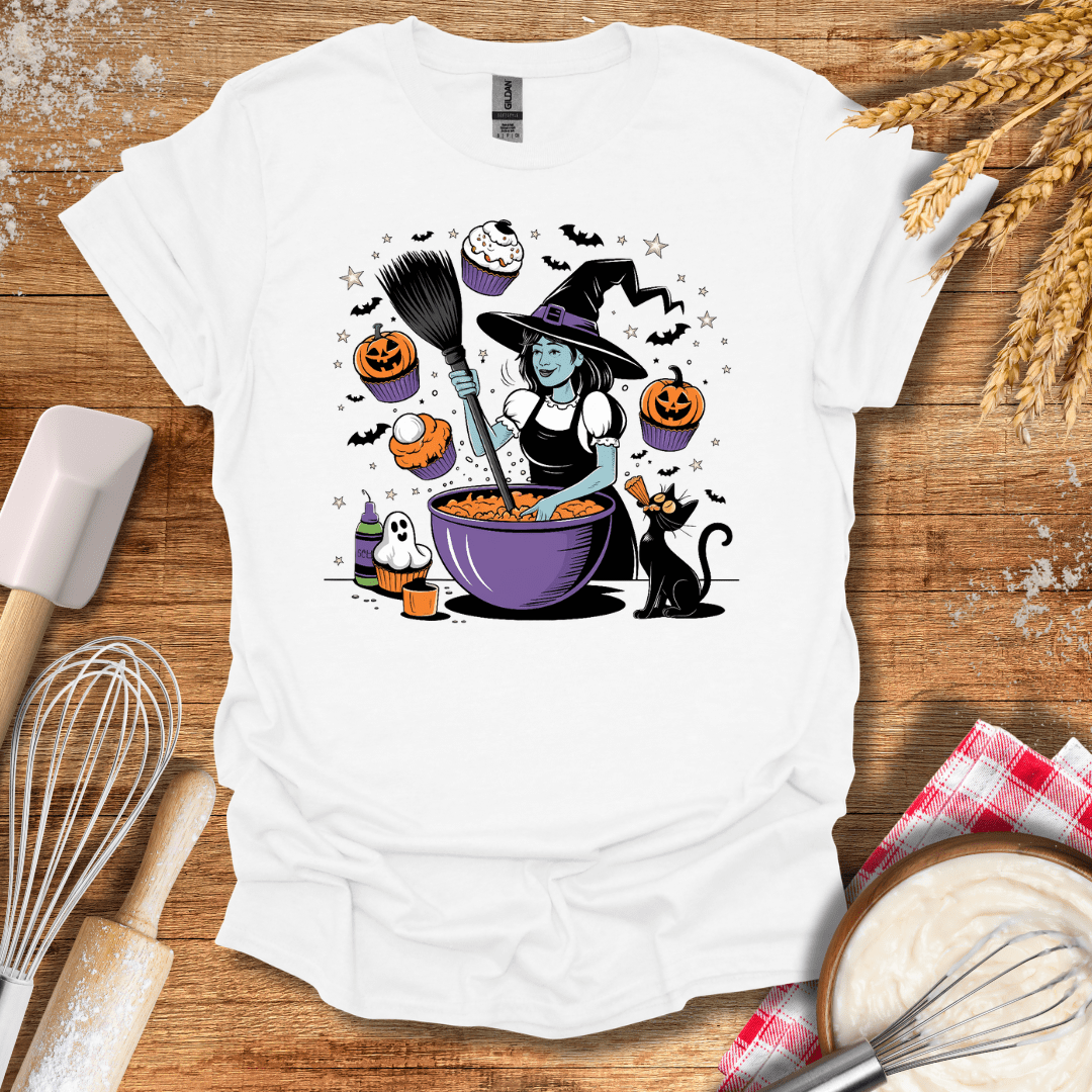 Witch Conjuring Cupcakes T-Shirt White / S Baking Threads