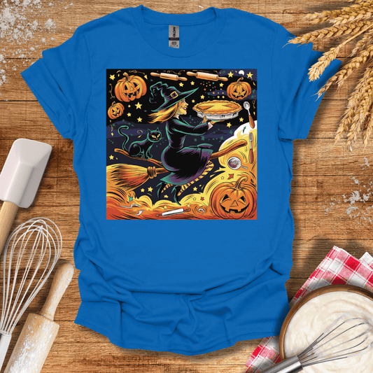 Witch's Pumpkin Pie Magic T-Shirt Royal / S Baking Threads