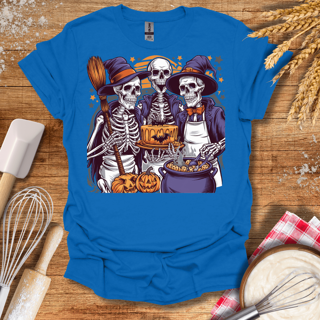 Wizard Skeletons T-Shirt Royal / S Baking Threads