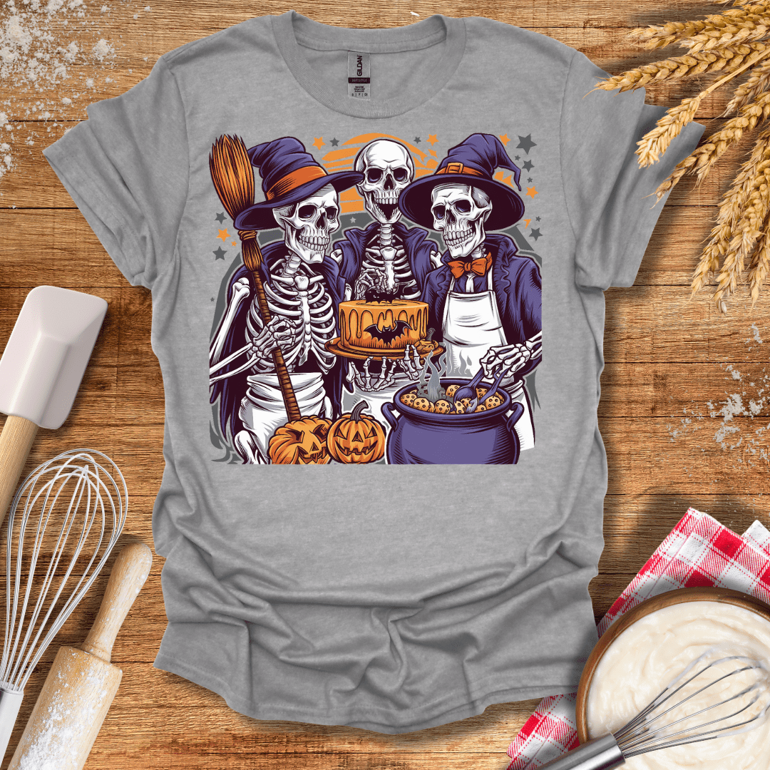 Wizard Skeletons T-Shirt Sport Grey / S Baking Threads