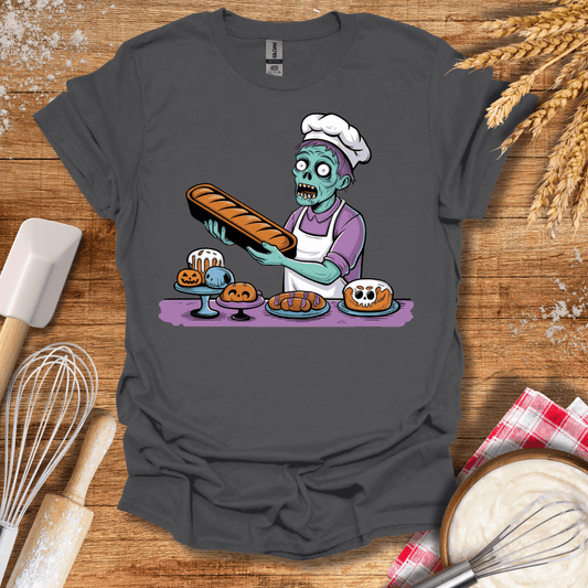 Zombie Baker T-Shirt Charcoal / S Baking Threads