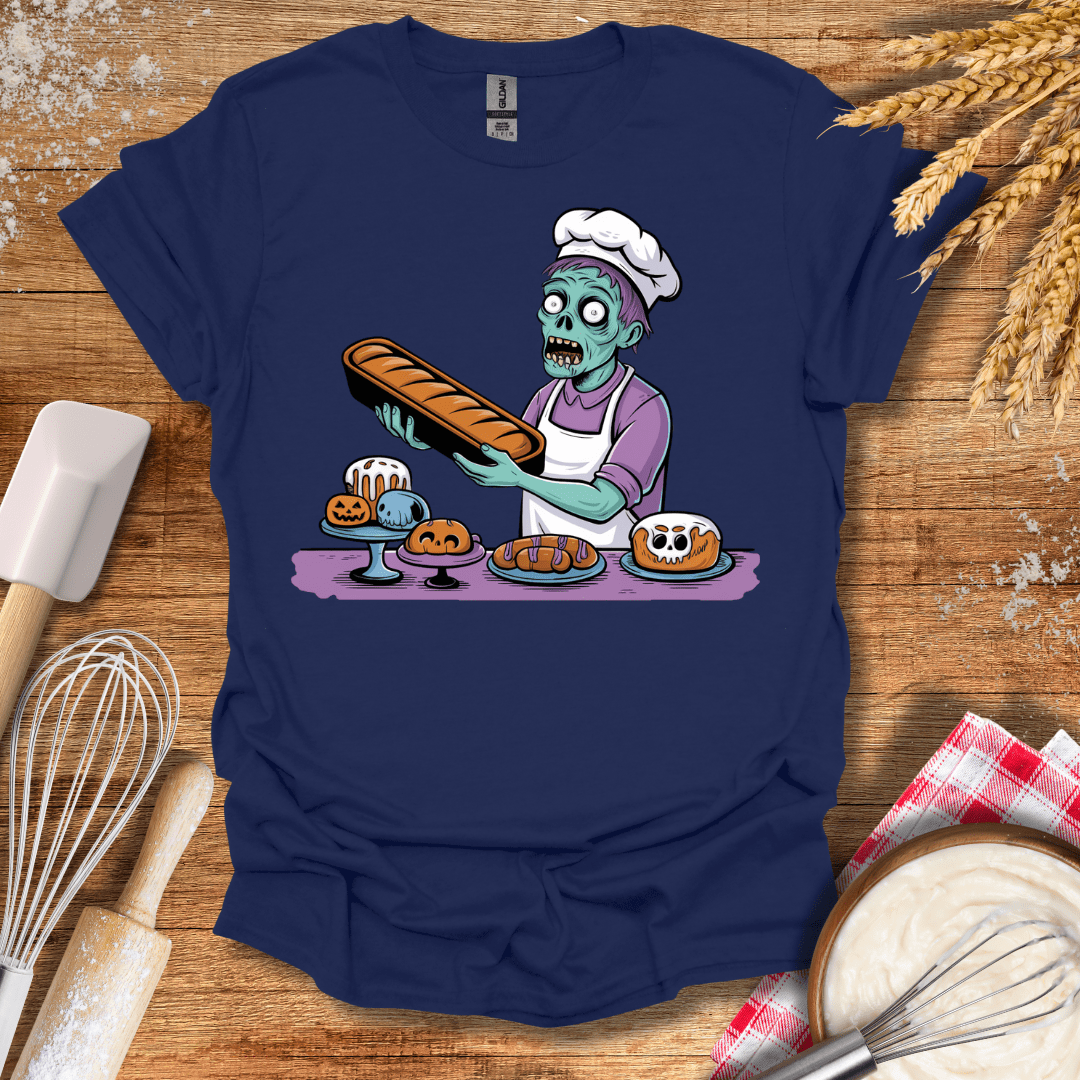 Zombie Baker T-Shirt Navy / S Baking Threads