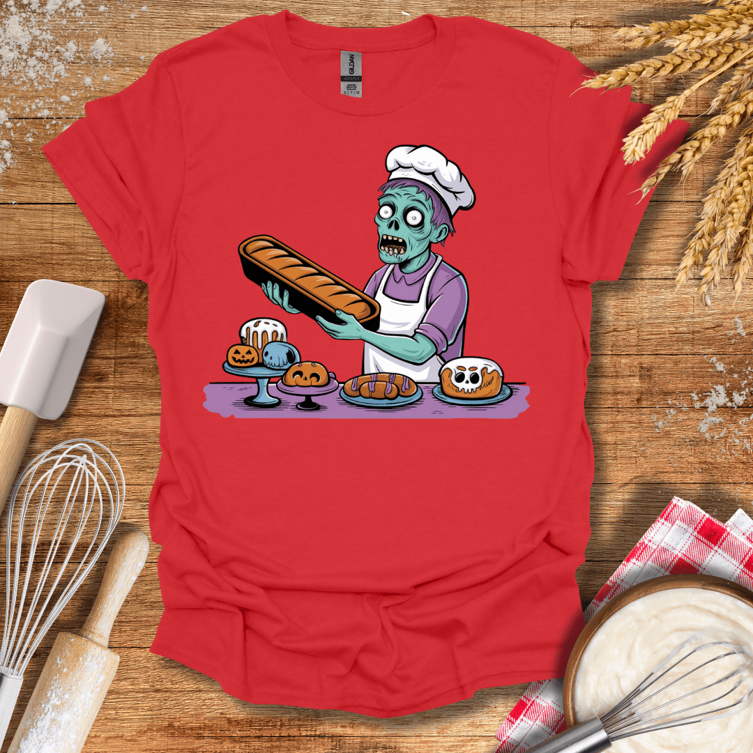 Zombie Baker T-Shirt Red / S Baking Threads