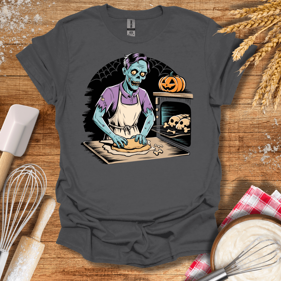 Zombie Baking T-Shirt Charcoal / S Baking Threads